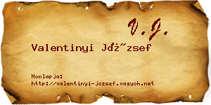 Valentinyi József névjegykártya