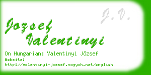 jozsef valentinyi business card