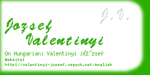 jozsef valentinyi business card